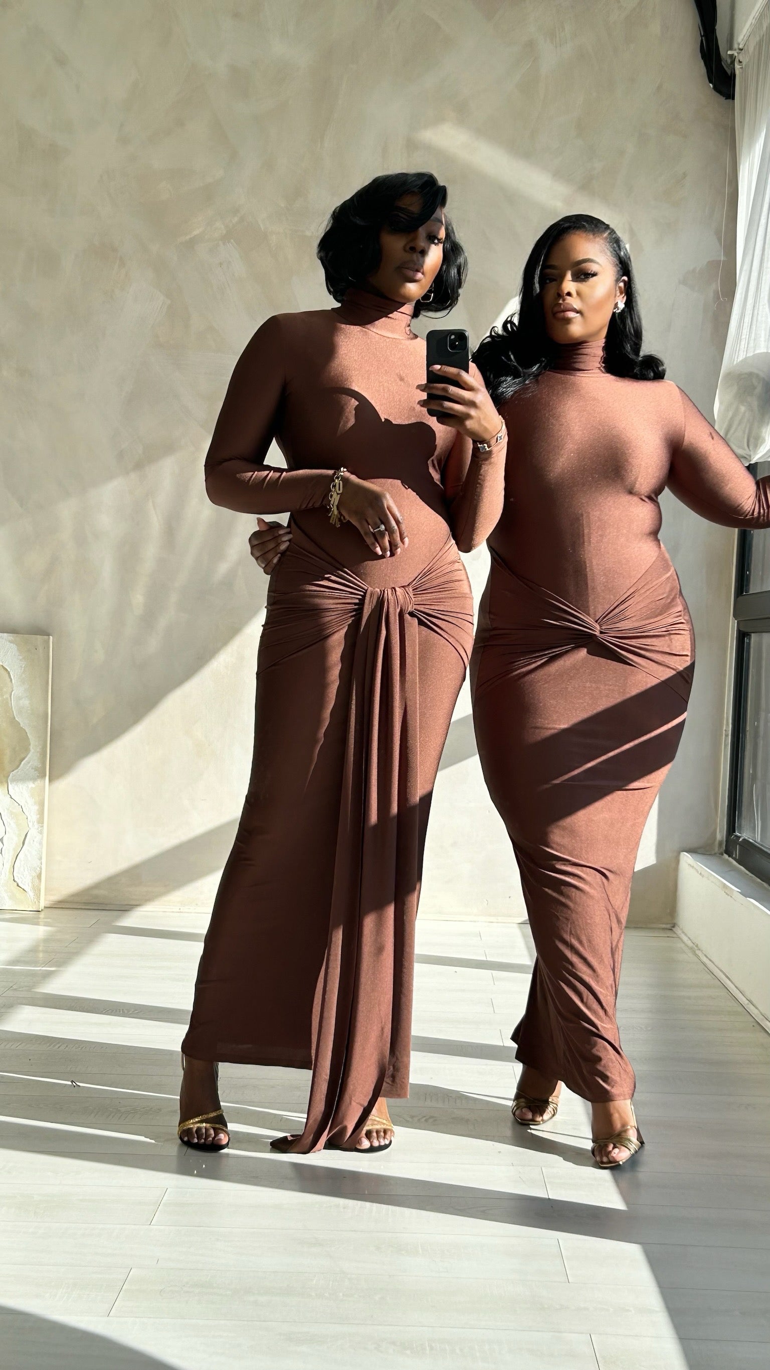 Sculpt Drape Maxi Dress