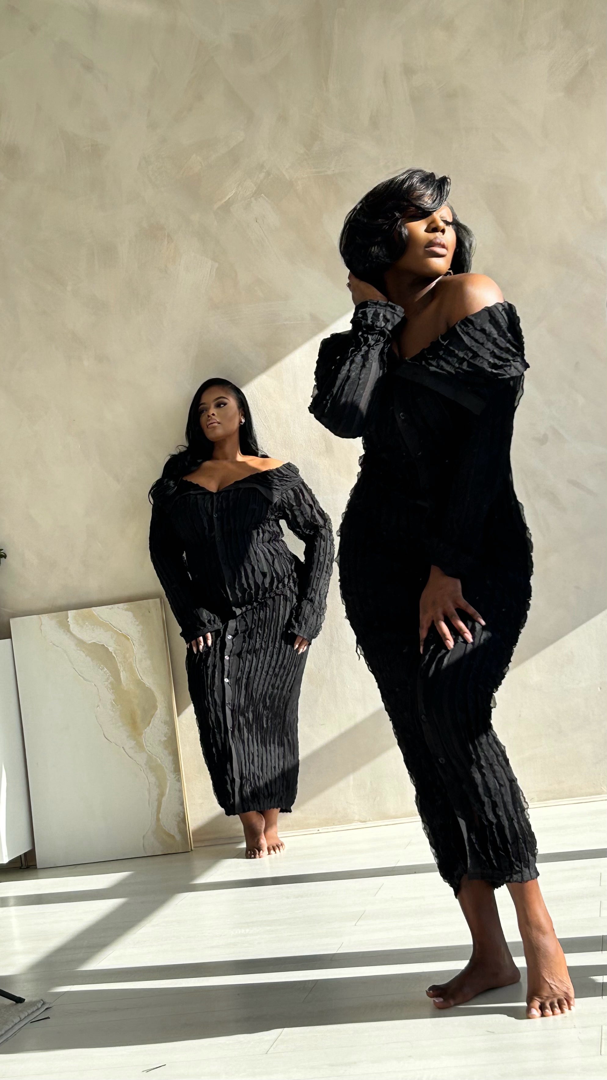 Rheo off shoulder dress